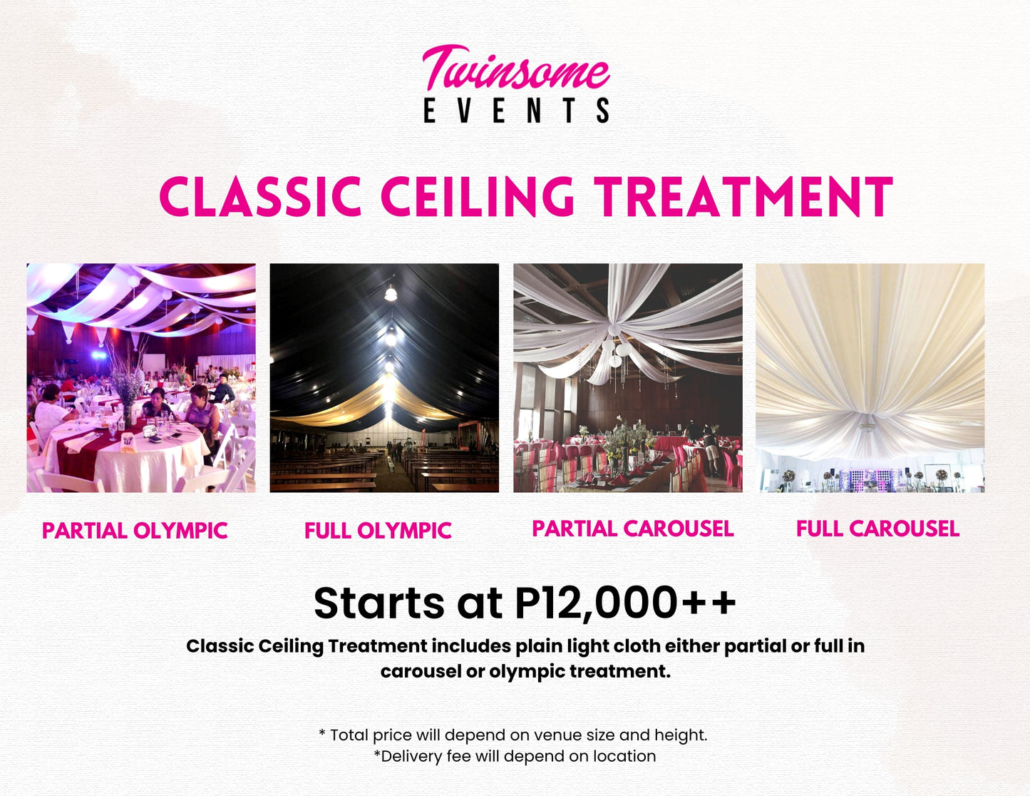 Event Styling Ceiling Treatment