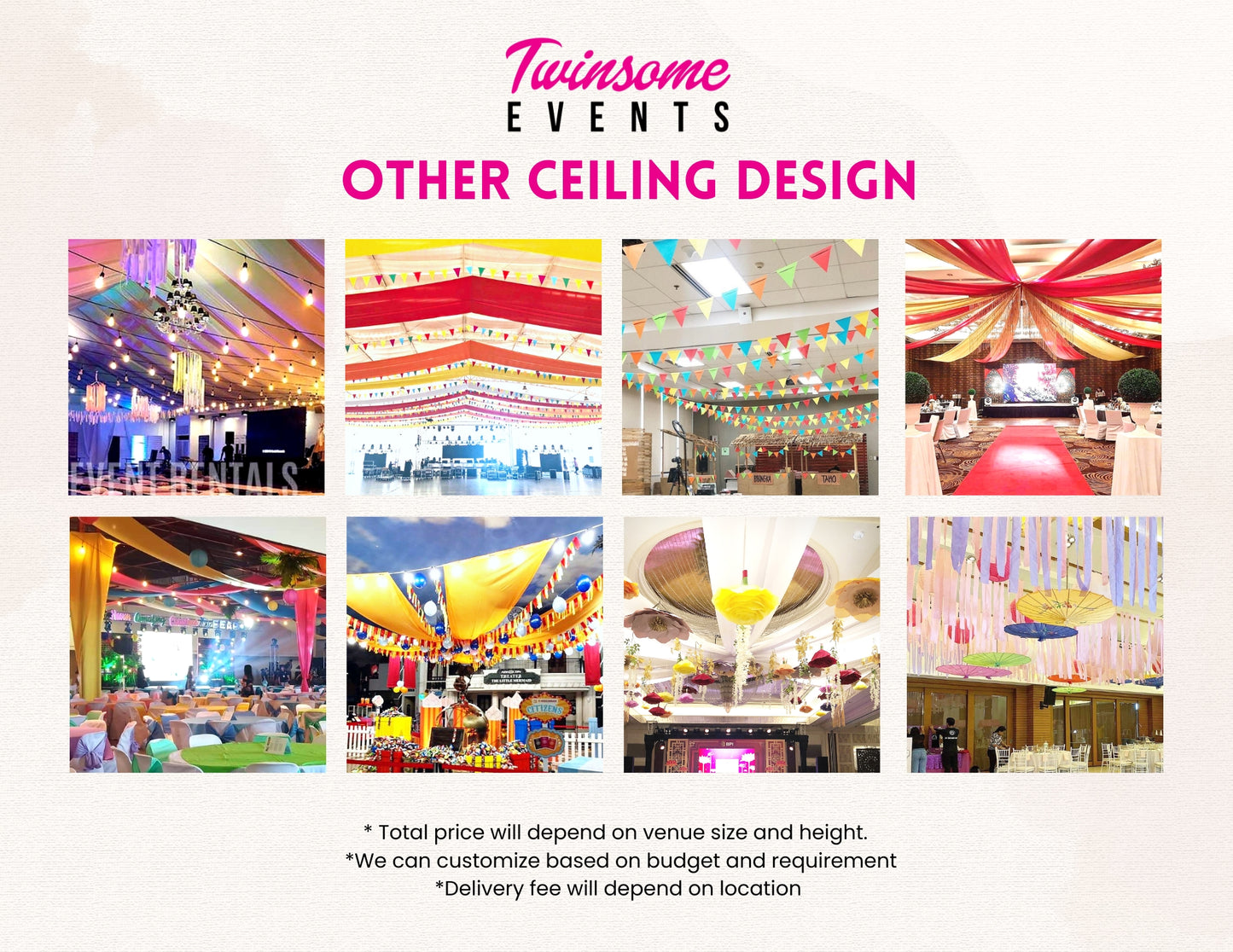 Event Styling Ceiling Treatment